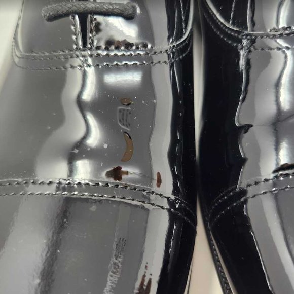 Men\'s 8.5 Florsheim tux cap toe patent black leather oxford dress shoes 14213 main image 8